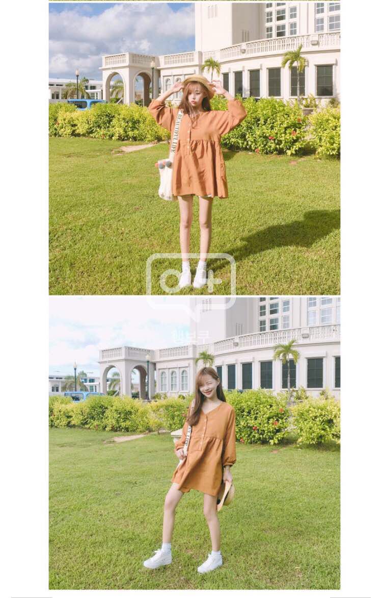 멜티드 아몬드 베이비돌 원피스--2