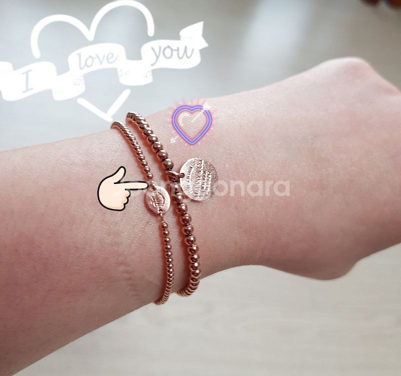 💖거의새거 💖14k 핑크골드 볼 팔찌💖--0