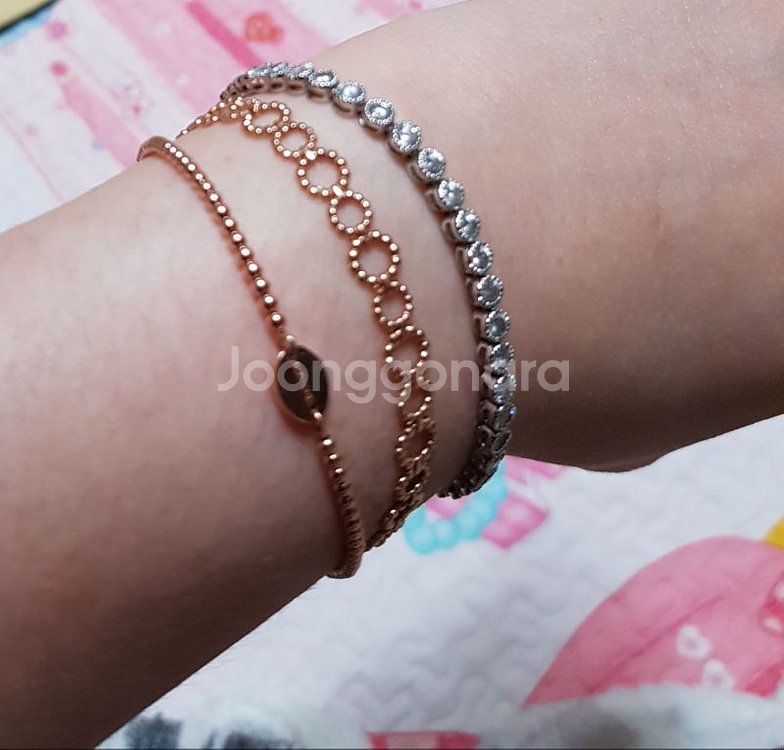 💖거의새거 💖14k 핑크골드 볼 팔찌💖--6