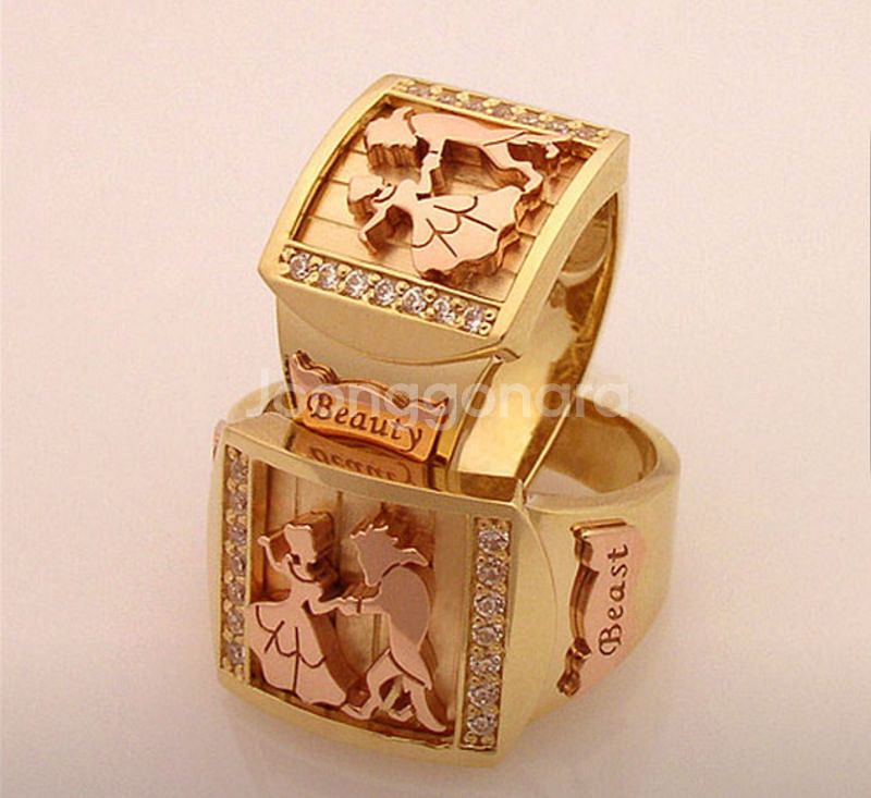 💖14k 핑크옐로 콤비 반지💖--0