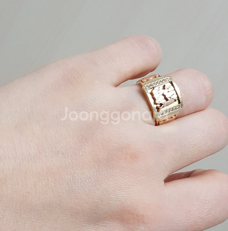 💖14k 핑크옐로 콤비 반지💖--3