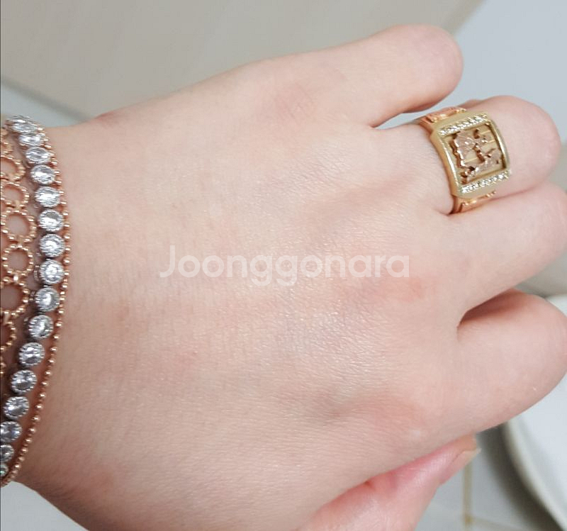 💖14k 핑크옐로 콤비 반지💖--6