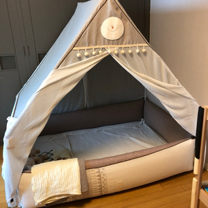 크림하우스특대형 범퍼침대+코코브라운