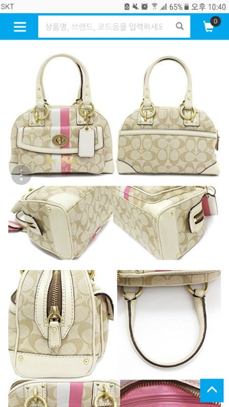 <가격인하 >코치 토드백 헤리티지 코치 핑크백--5