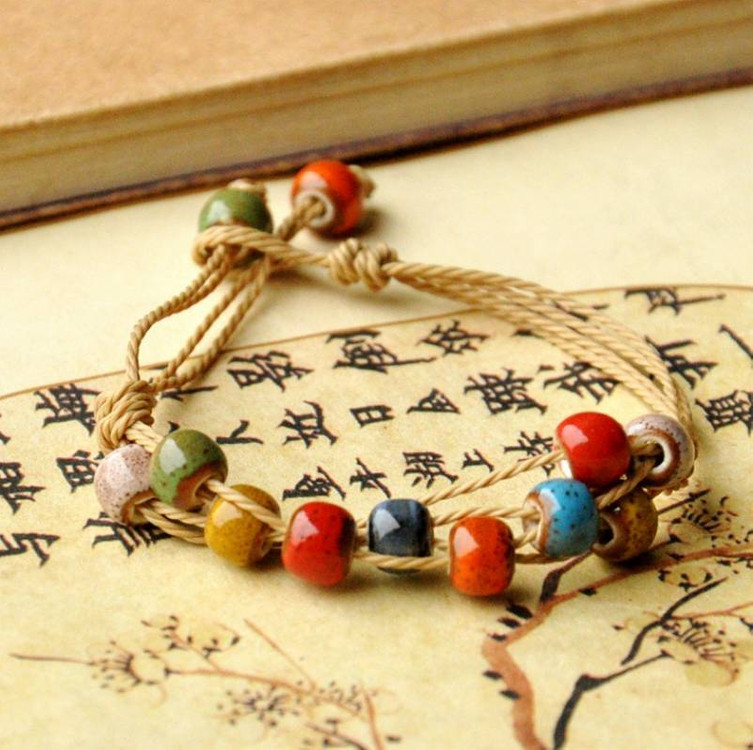 핸드메이드 팔찌.도자기 팔찌--1