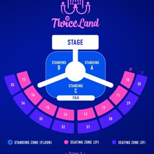 트와이스 콘서트 중콘 C스탠딩 9N 팝니다!