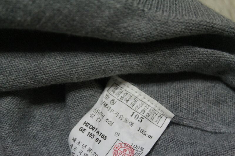 [XL] 헤지스 니트 조끼 베스트 다크그레이--3