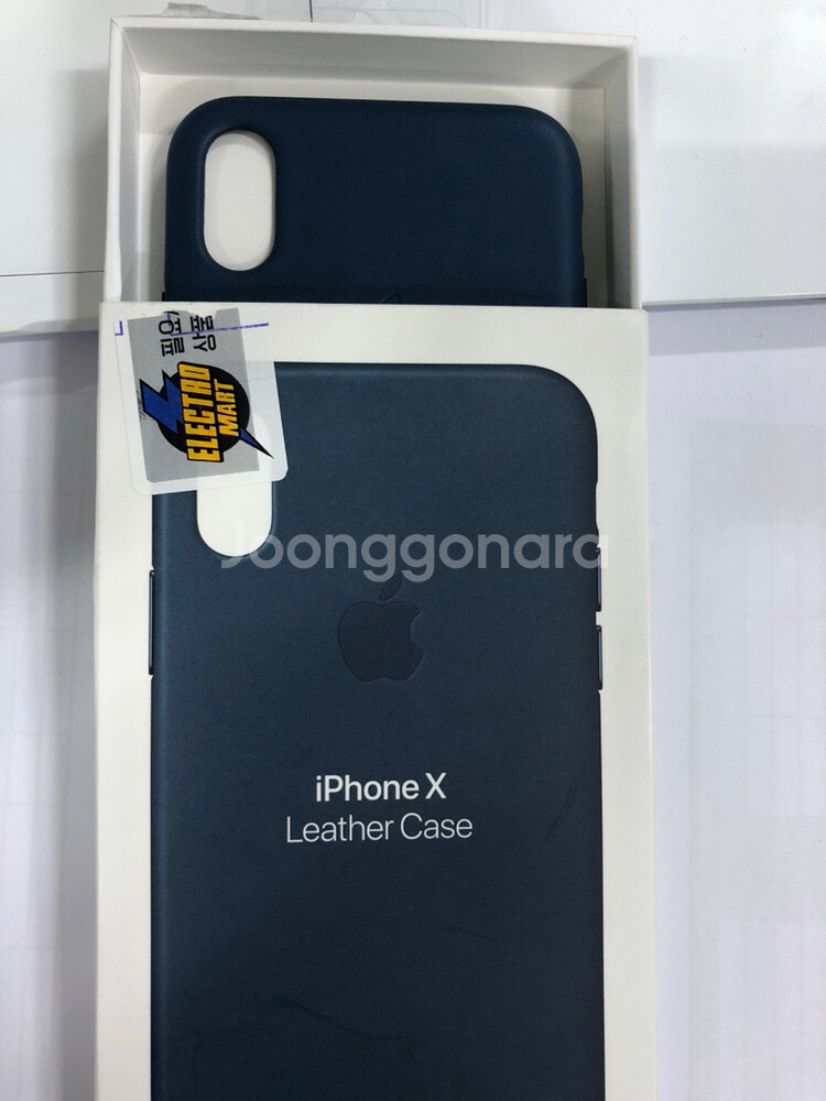 아이폰 x 가죽케이스 -네이비--1