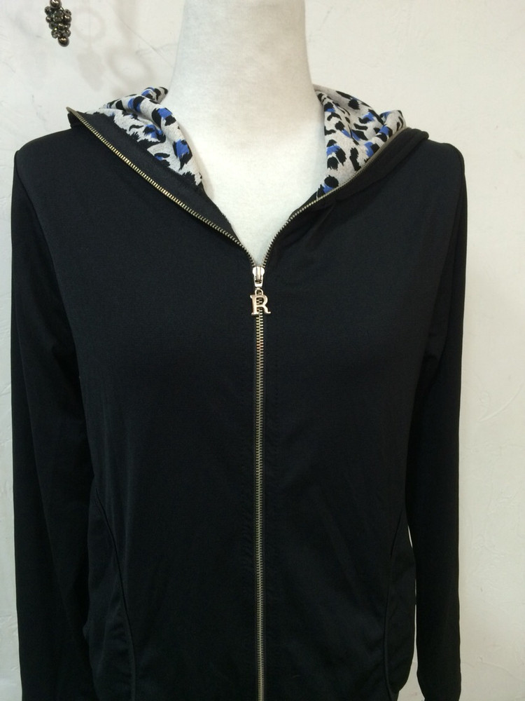 기본블랙 면후드집업 이미지