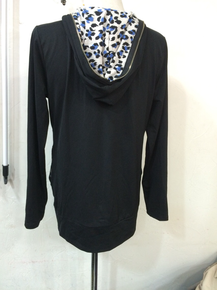 기본블랙 면후드집업 이미지