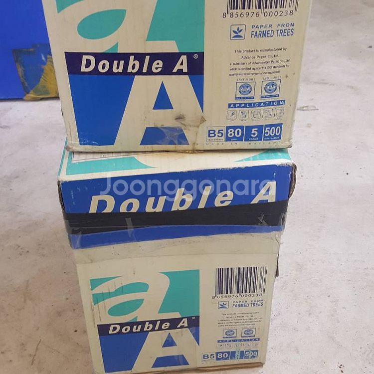 더블A B5. 2박스(500매 5권)--0
