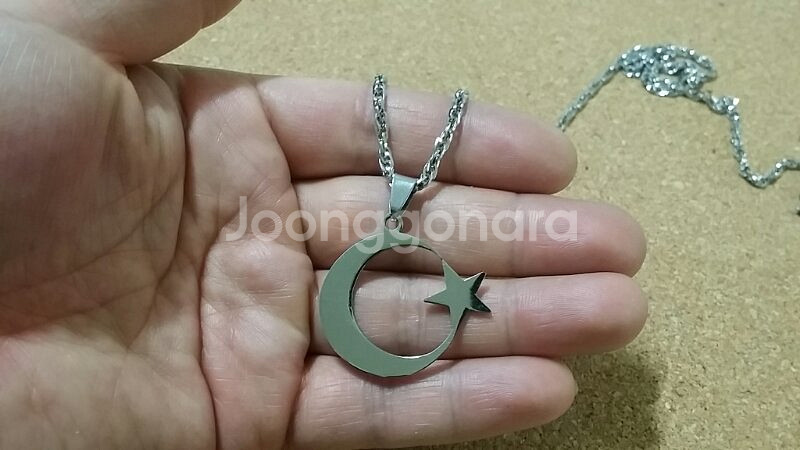 달 과 별 목걸이 펜던트--0