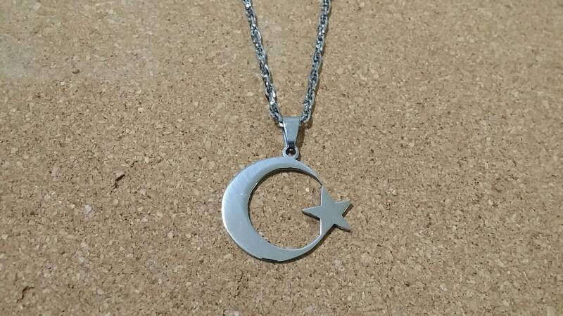 달 과 별 목걸이 펜던트--2