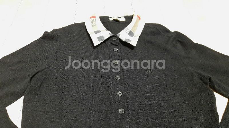 버버리 여성 면티 긴팔 블랙 사이즈S 중고--1