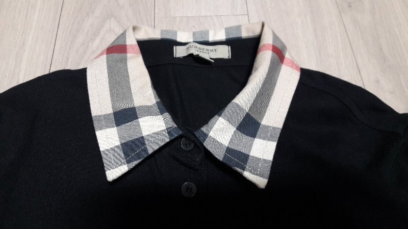 버버리 여성 면티 긴팔 블랙 사이즈S 중고--2