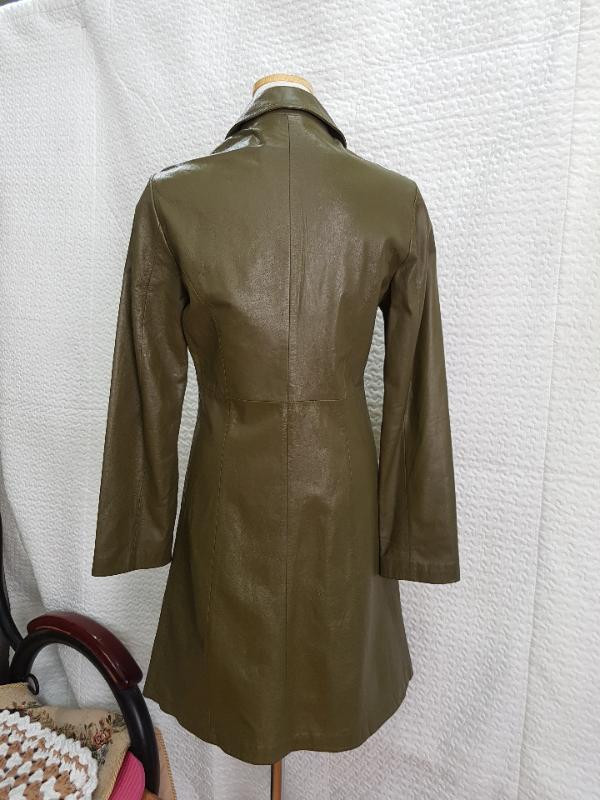 B 할인카키 롱 소가죽 자켓 이미지