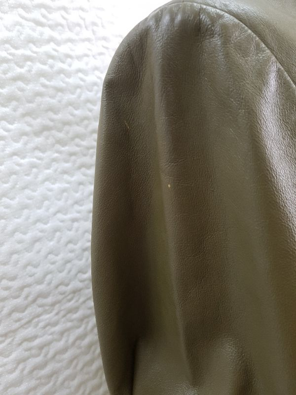 B 할인카키 롱 소가죽 자켓 이미지