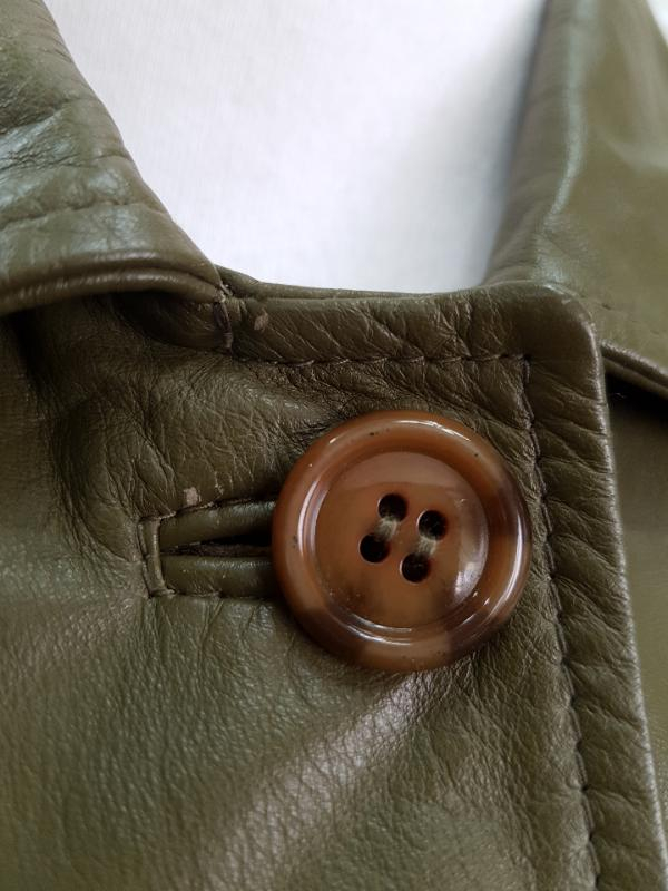 B 할인카키 롱 소가죽 자켓 이미지