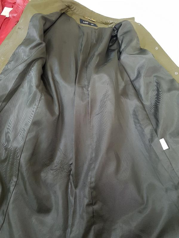 B 할인카키 롱 소가죽 자켓 이미지