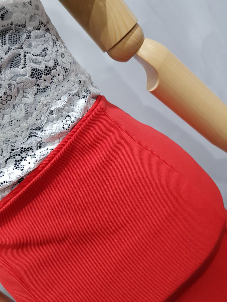 레이스 블라우스+지퍼트임 스커트 코디세트--8