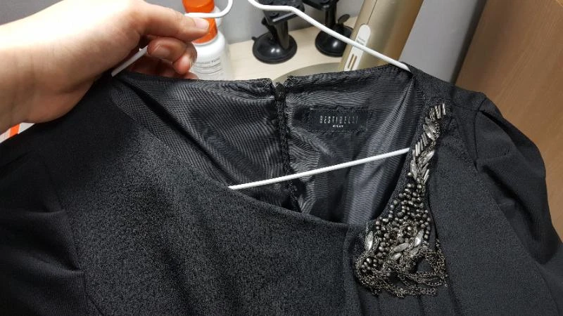 비즈장식 블랙 원피스 베스띠벨리 55 이미지