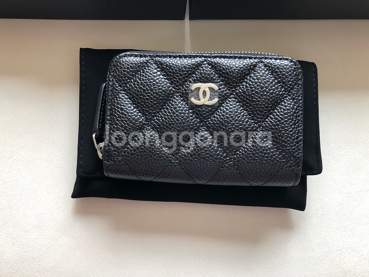 샤넬 캐비어 지퍼카드지갑 (정품)--0