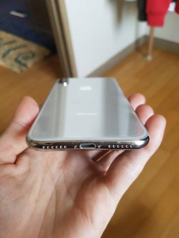 아이폰 x64기가 실버 찍힘x잔기스x깨짐x상태ss--4