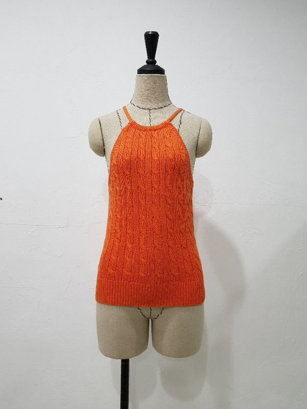 랄프로렌 오렌지 니트 민소매 나시--0