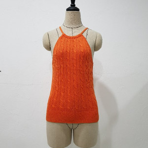 랄프로렌 오렌지 니트 민소매 나시