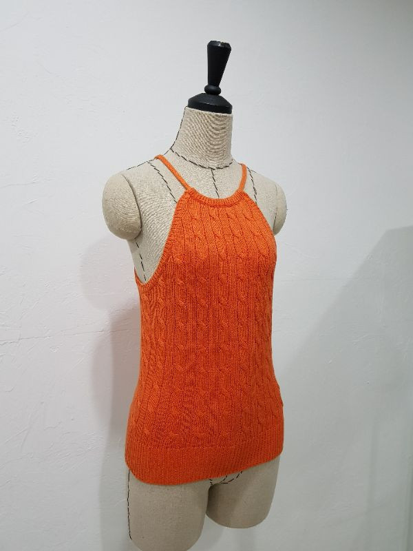 랄프로렌 오렌지 니트 민소매 나시--3