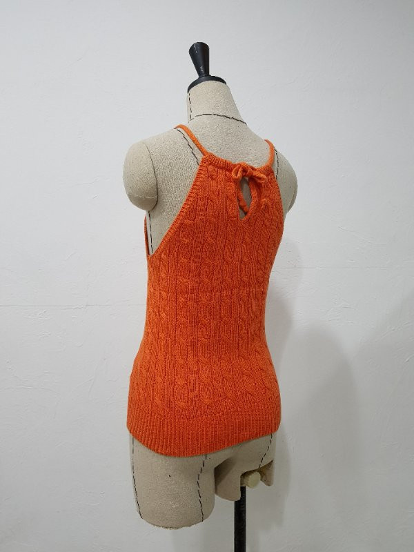 랄프로렌 오렌지 니트 민소매 나시--4