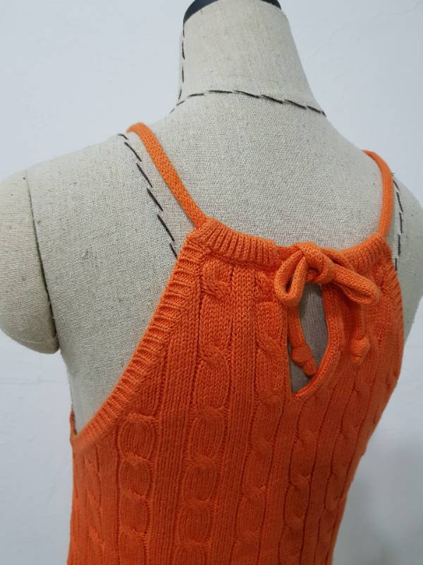 랄프로렌 오렌지 니트 민소매 나시--5