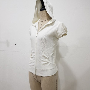 쥬시꾸띄르 오프화이트 후드 가디건