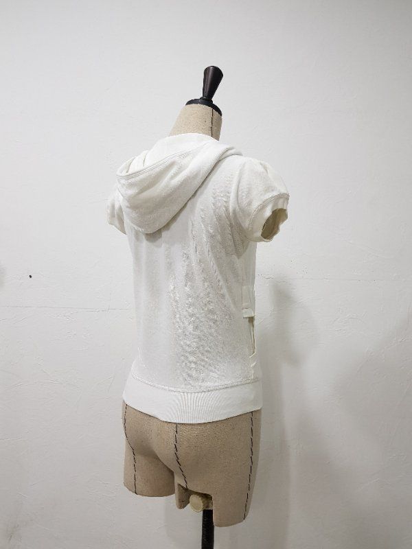 쥬시꾸띄르 오프화이트 후드 가디건--4