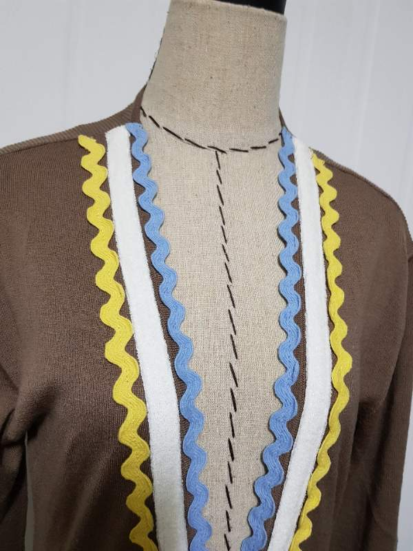 까사렐 멀티 웨이브 브라운 니트 가디건--1