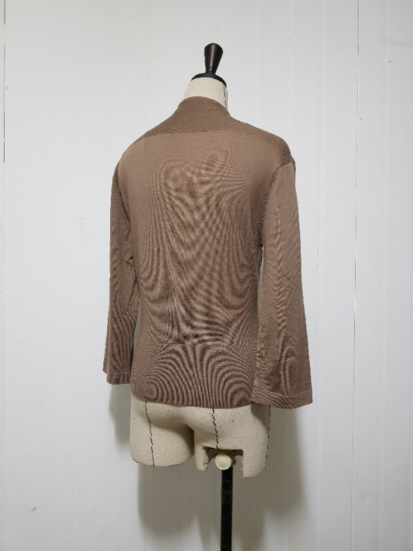 까사렐 멀티 웨이브 브라운 니트 가디건--4