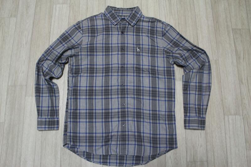 [XL] 헤지스 정품 와이셔츠 남방 체크그레이