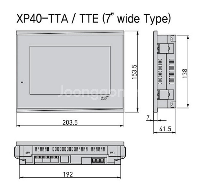 LS터치 XP40-TTA/DC 7인치 터치판넬 터--3