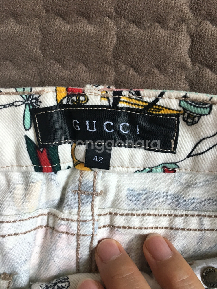 구찌 프린팅 미니스커트--1