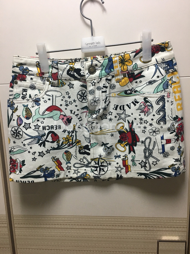 구찌 프린팅 미니스커트--3