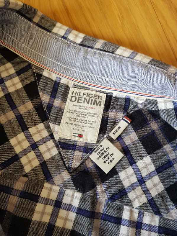 #옷장정리# 타미힐피거 남자 체크남방 이미지
