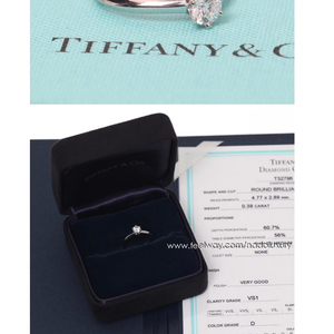 정품 티파니앤코 다이아반지 3부9리, 0.39ct