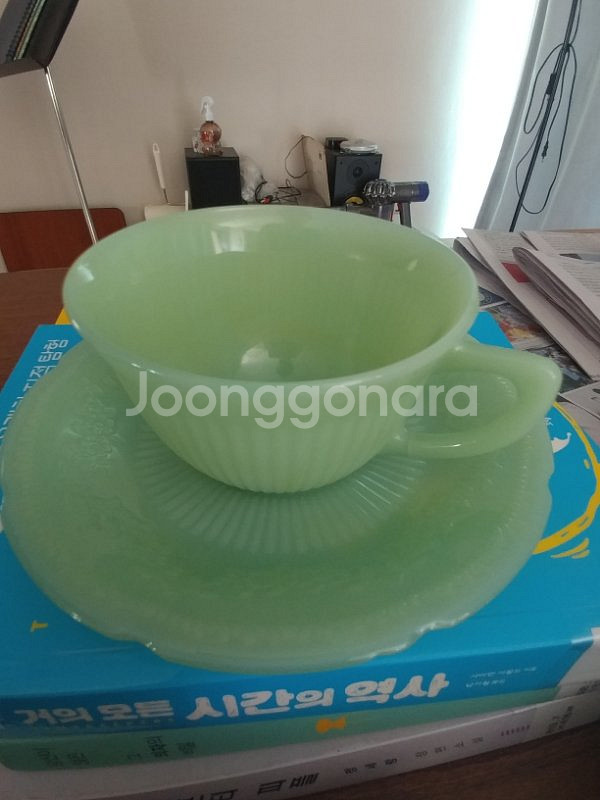 빈티지 파이어 킹 1950 밀크 글라스 커피잔 컵--0