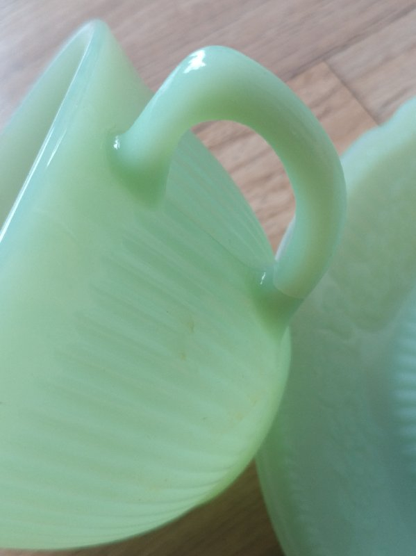 빈티지 파이어 킹 1950 밀크 글라스 커피잔 컵 이미지