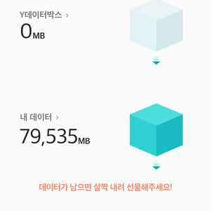 kt데이터 4기가 판매합니다