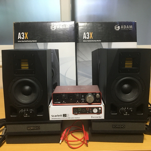 ADAM A3X모니터스피커+focusriteSca