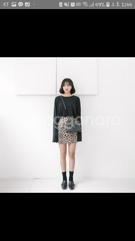 (새상품)레오파드 스커트 운포 1--0