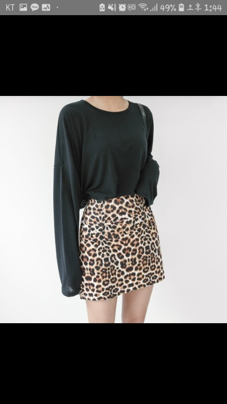 (새상품)레오파드 스커트 운포 1--1
