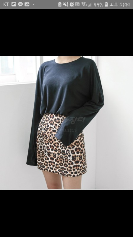 (새상품)레오파드 스커트 운포 1--2