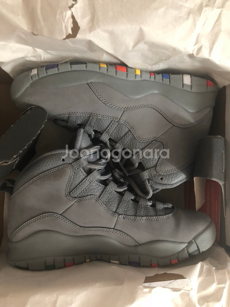 나이키 조던10 레트로 쿨그레이 레인보우 235 --0